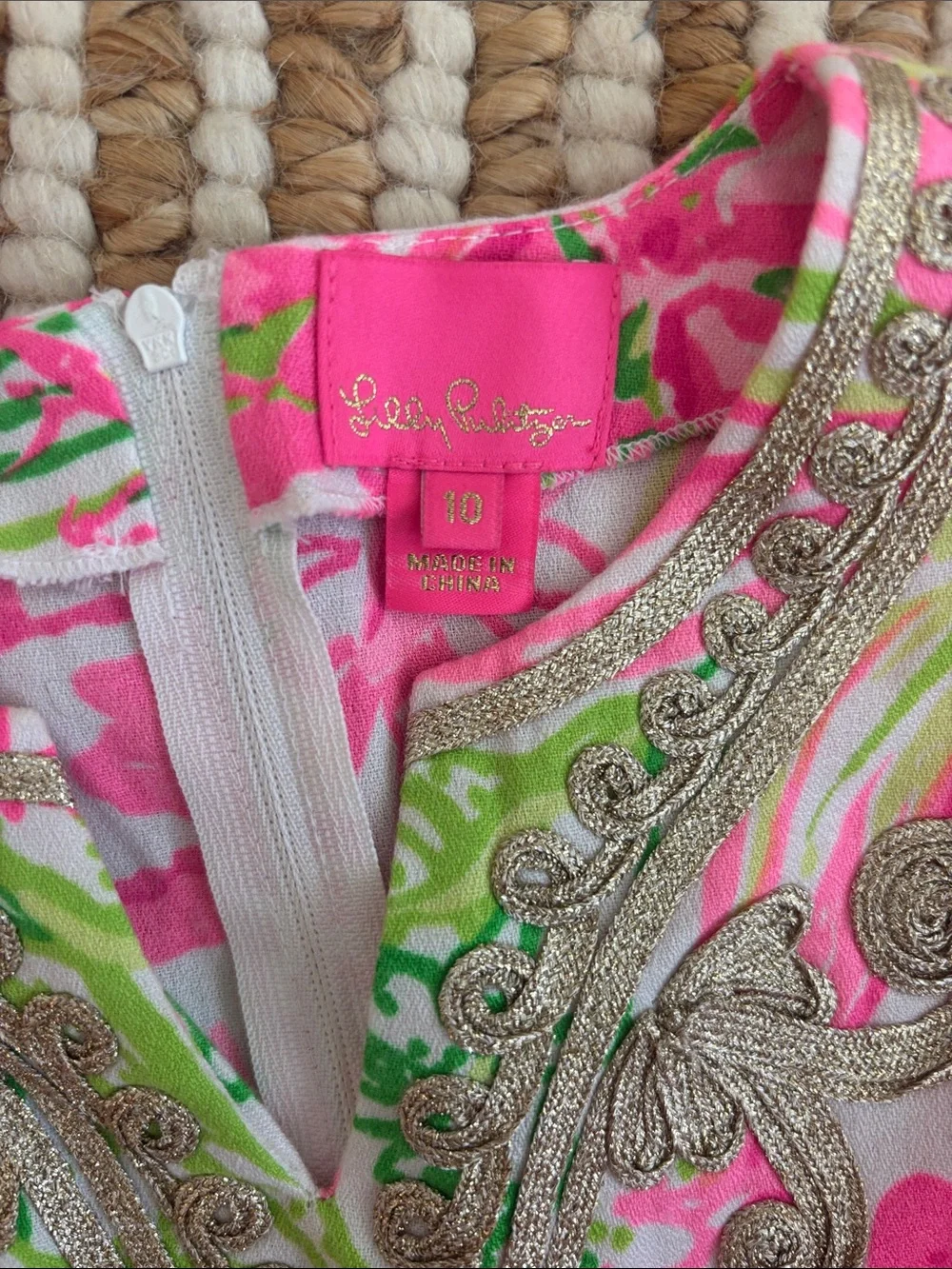 Lilly Pulitzer Pink and Green Floral Maxi Dress
